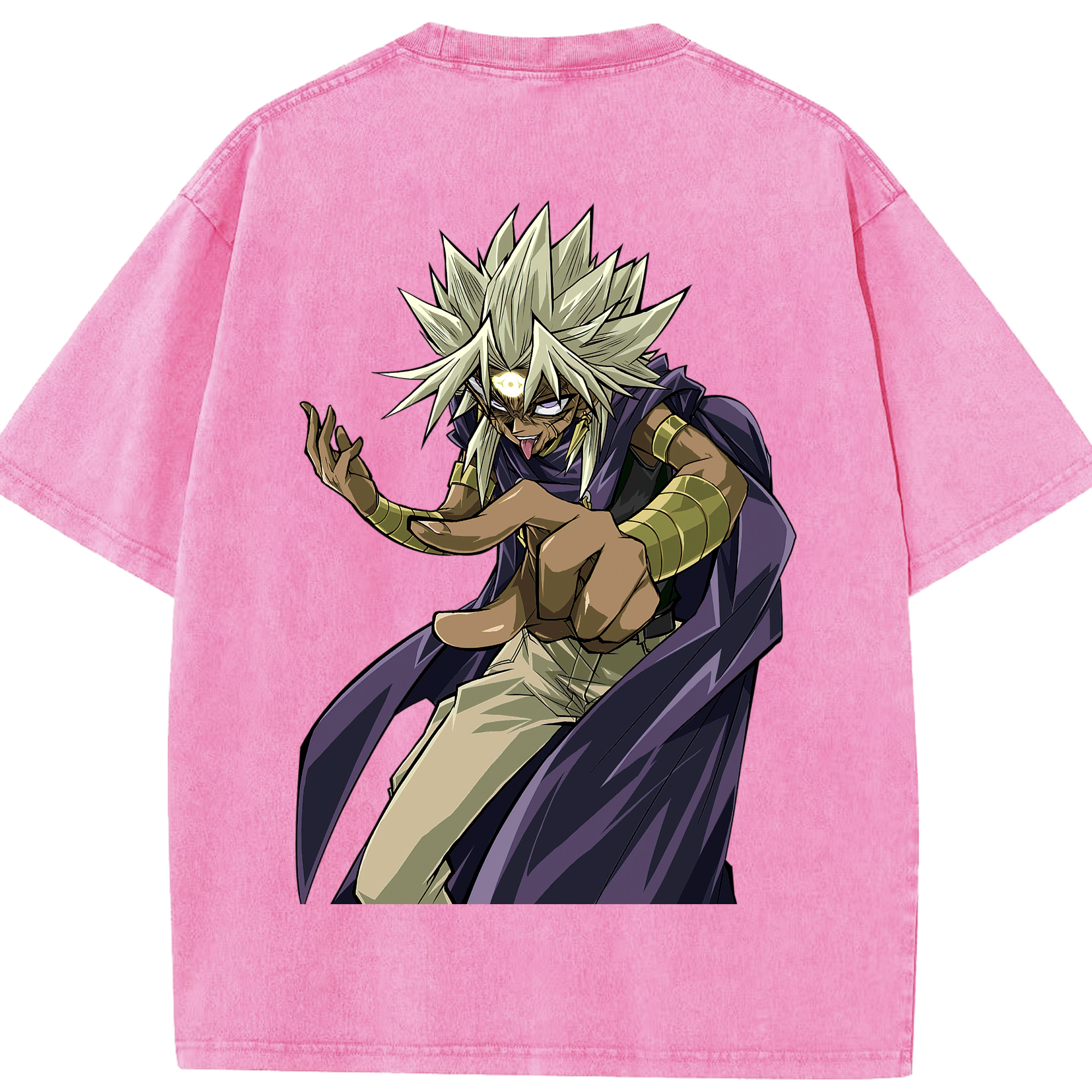 （画像用） 遊☆戯☆王 Yu-Gi-Oh! 綿100% ヴィンテージ風 半袖Tシャツ（背面プリント）